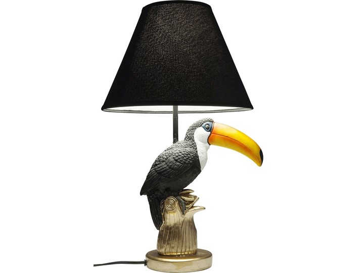Lampa stołowa Toucan 50x28 cm Lampa z abażurem Kolor Czarny Stal Kolor Wielokolorowy