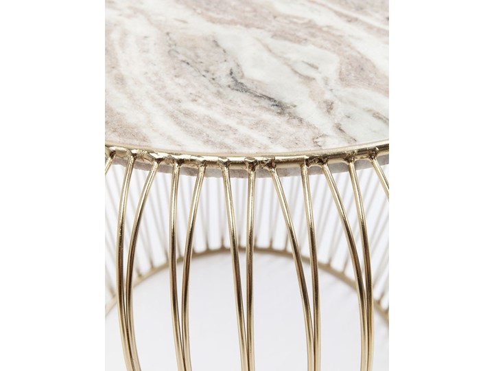 Stolik kawowy Beam Grey Marble Ø43 cm szary Marmur Rodzaj nóg Bez nóg