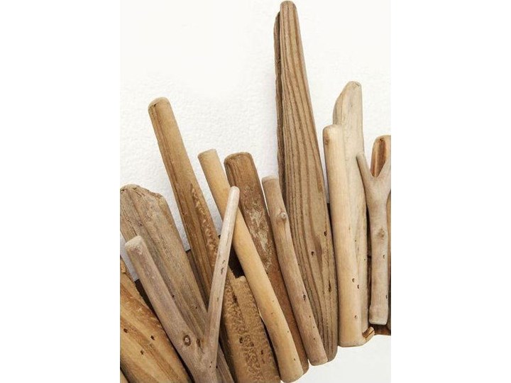 Lustro wiszące Legno ∅82 cm drewniane Ścienne Lustro z ramą Nieregularne Pomieszczenie Przedpokój Okrągłe Pomieszczenie Sypialnia