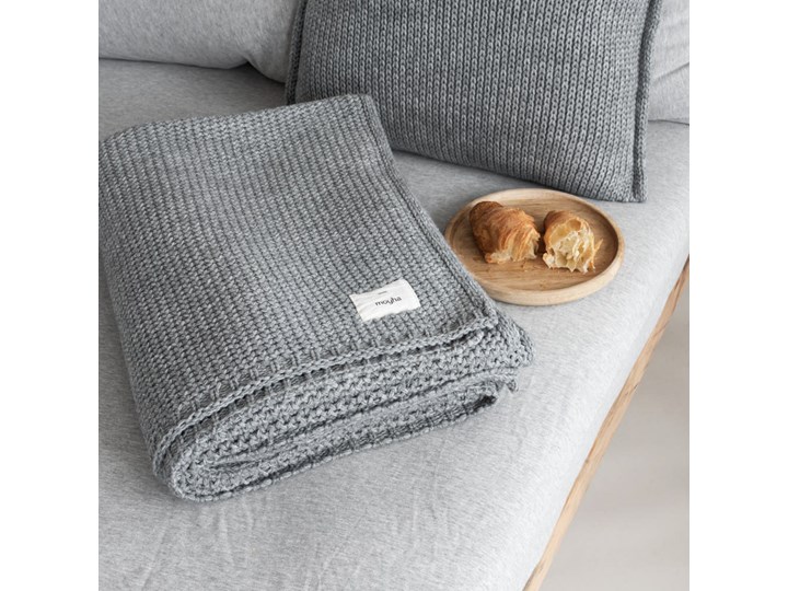 Pled Soft Nap Grey MOYHA 130x180cm