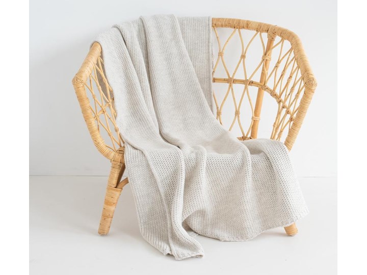 Pled Soft Nap Beige MOYHA 130x180cm 130x180 cm Akryl Wełna Kolor Beżowy