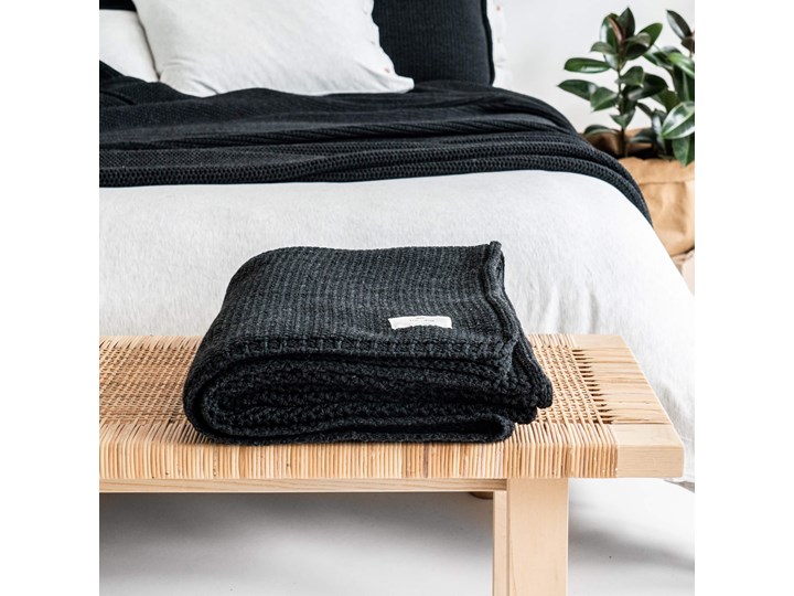 Pled Soft Nap Antracyt MOYHA 130x180cm