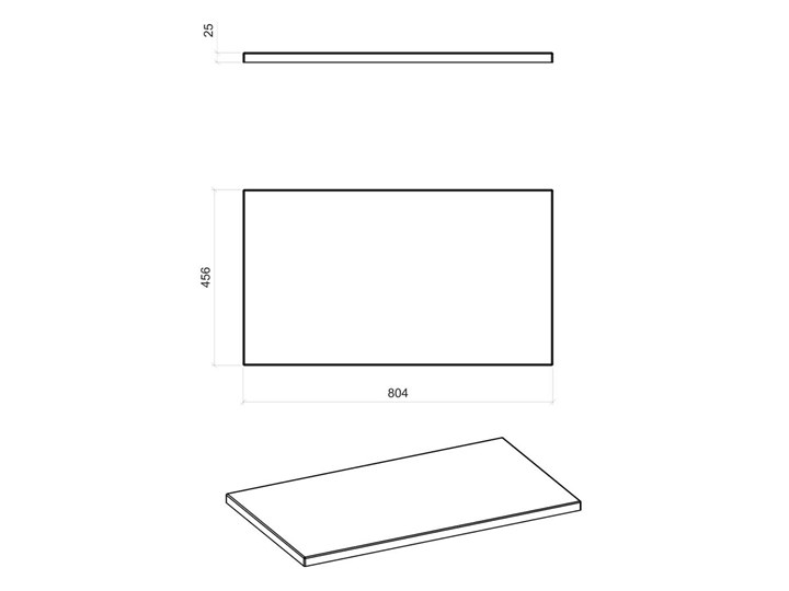 Prostokątny blat łazienkowy - Malta 10X Dąb 80 cm Kategoria Blaty pod umywalkę