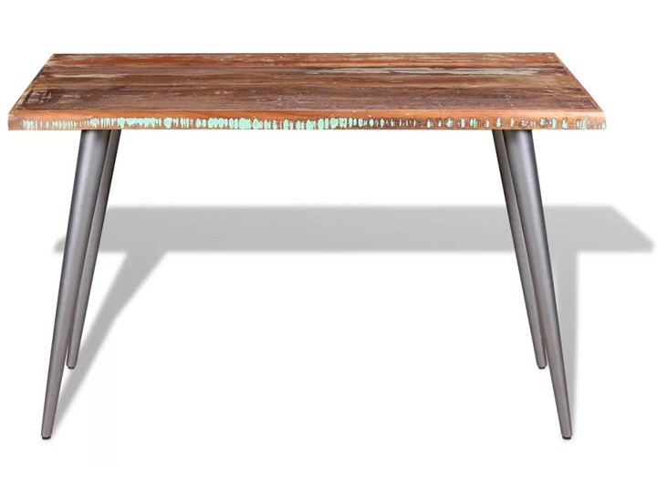 Wielokolorowy stół z drewna z odzysku – Laben Długość 120 cm  Długość 60 cm Wysokość 76 cm Szerokość 60 cm Drewno Styl Vintage