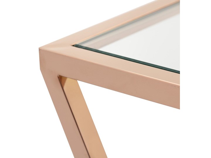 Konsola Vertigo rose gold 120x40x80cm, 120 × 40 × 80 cm Szerokość 120 cm Stal nierdzewna Szkło Głębokość 40 cm Kolor Złoty