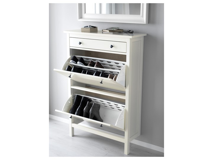 HEMNES Szafka na buty, 2 przegrody Sosna Płyta MDF Styl Klasyczny