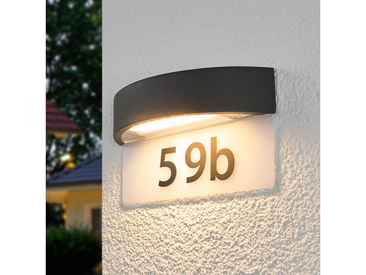 Lampka LED Alena z numerem domu - Lampy ogrodowe - Homebook