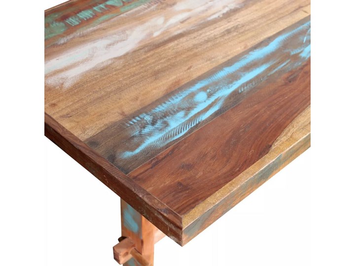 Wielokolorowy stół z litego drewna z odzysku – Tracy Drewno Długość 120 cm  Wysokość 78 cm Szerokość 58 cm Styl Vintage