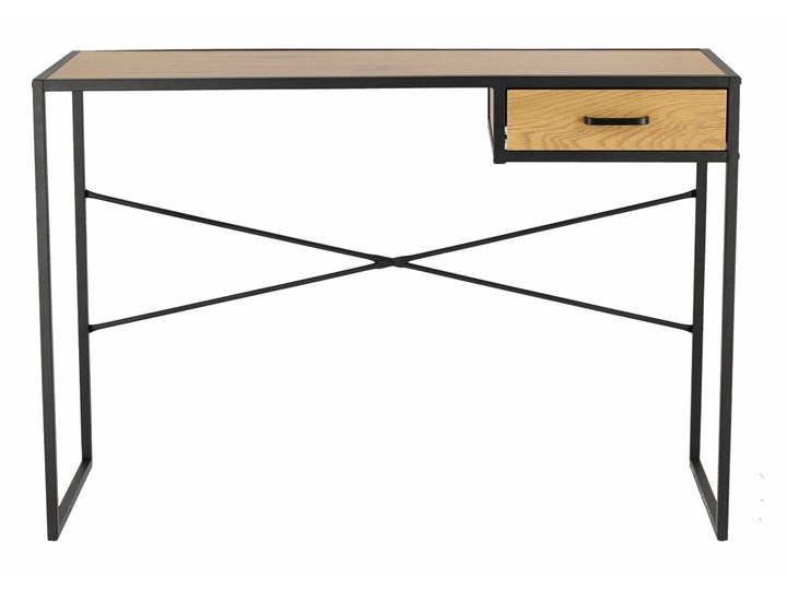 Loftowe biurko na płozach Oxford z szufladą Biurko tradycyjne Szerokość 100 cm Biurko z nadstawką Styl Industrialny Metal Głębokość 45 cm Płyta MDF Kategoria Biurka