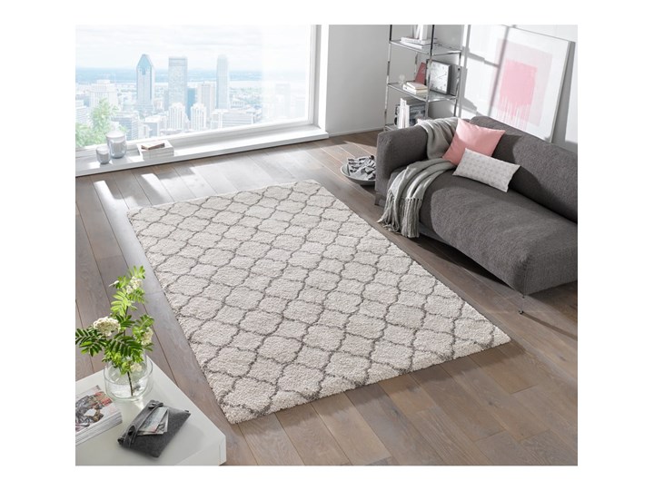 Kremowy dywan Mint Rugs Luna, 80x150 cm Syntetyk Juta Prostokątny Dywany Kolor Szary Kolor Beżowy