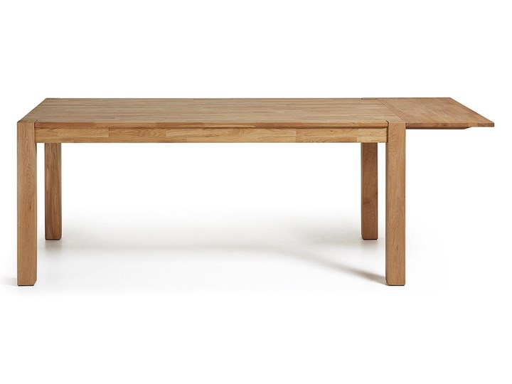 Rozkładany stół do jadalni z drewna dębowego La Forma, 180 x 90 cm Drewno Wysokość 75 cm Kształt blatu Prostokątny Kolor Brązowy