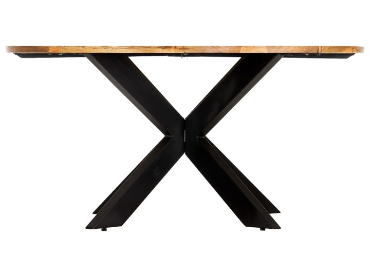 Okrągły stół z drewna mango – Gebel 3X Drewno Wysokość 76 cm Stal Kategoria Stoły kuchenne