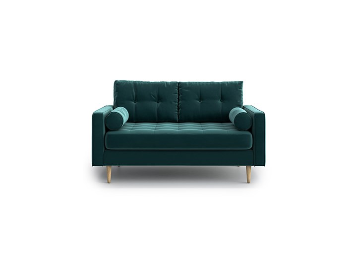 Sofa Esme II pikowana 2-osobowa, Jade Amerykanka Nóżki Na nóżkach