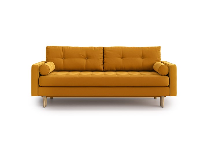 Sofa Esme II pikowana z funkcją spania, Golden Velvet Amerykanka Typ Pikowane