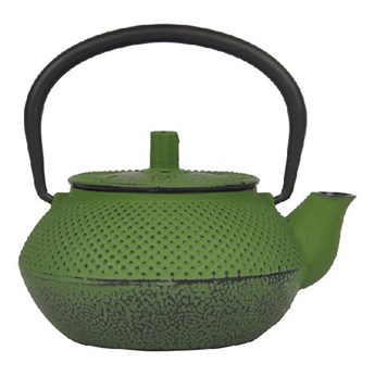 Zielony żeliwny dzbanek do herbaty Bambum Linden, 300 ml