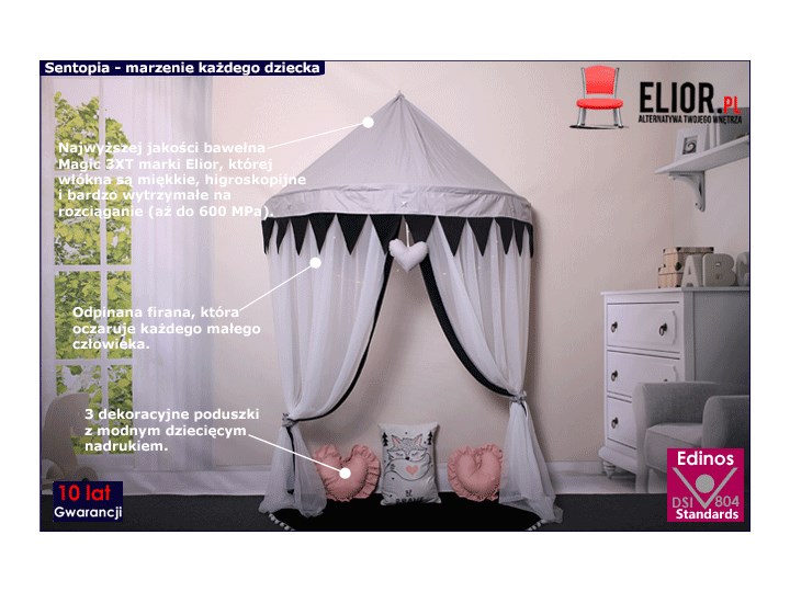 Szaro-czarny baldachim dla chłopca z batmanem - Sentopia 3X - Pościel