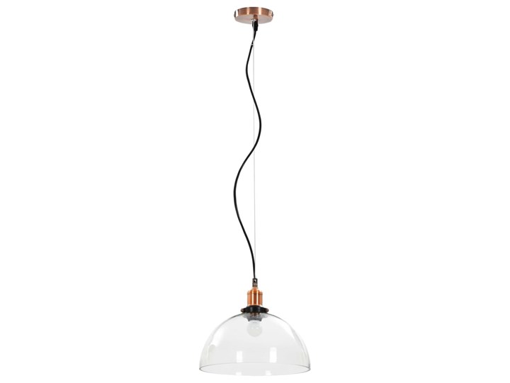 Przezroczysta okrągła lampa wisząca 2 sztuki - EX154-Orta Lampa z kloszem Styl Nowoczesny Metal Szkło Kolor Przezroczysty