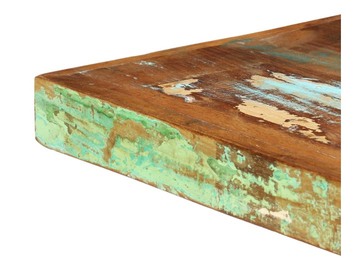 Industrialny stół z drewna odzyskanego – Kalis 4X Długość 80 cm  Wysokość 75 cm Szerokość 80 cm Drewno Kolor Brązowy