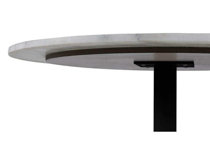 Okrągły stół na czarnej nodze z marmurowym blatem Tarifa Pomieszczenie Stoły do jadalni Wysokość 110 cm Metal Wysokość 75 cm Pomieszczenie Stoły do salonu
