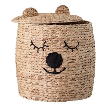 Dziecięcy kosz do przechowywania z hiacyntu wodnego z pokrywką Bloomingville Mini, ⌀ 42 cm