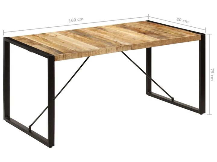 Industrialny stół z drewna 80x160 – Veriz 3X Długość 80 cm Drewno Wysokość 75 cm Kształt blatu Prostokątny Szerokość 80 cm Długość 160 cm Kategoria Stoły kuchenne