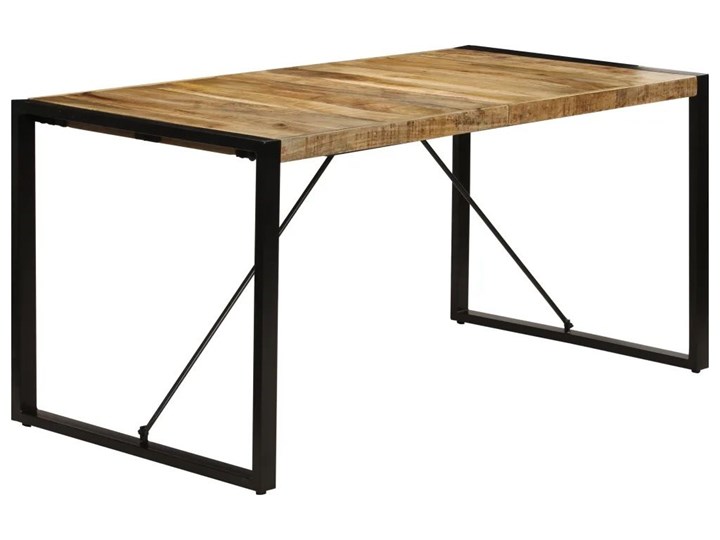 Industrialny stół z drewna 80x160 – Veriz 3X Drewno Długość 80 cm Wysokość 75 cm Szerokość 80 cm Długość 160 cm Kolor Brązowy