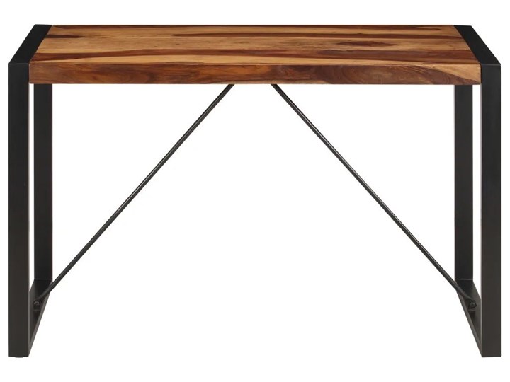 Brązowy stół z drewna sheesham 60x120 – Veriz 2X Drewno Szerokość 60 cm Długość 60 cm Wysokość 76 cm Długość 120 cm  Pomieszczenie Stoły do salonu