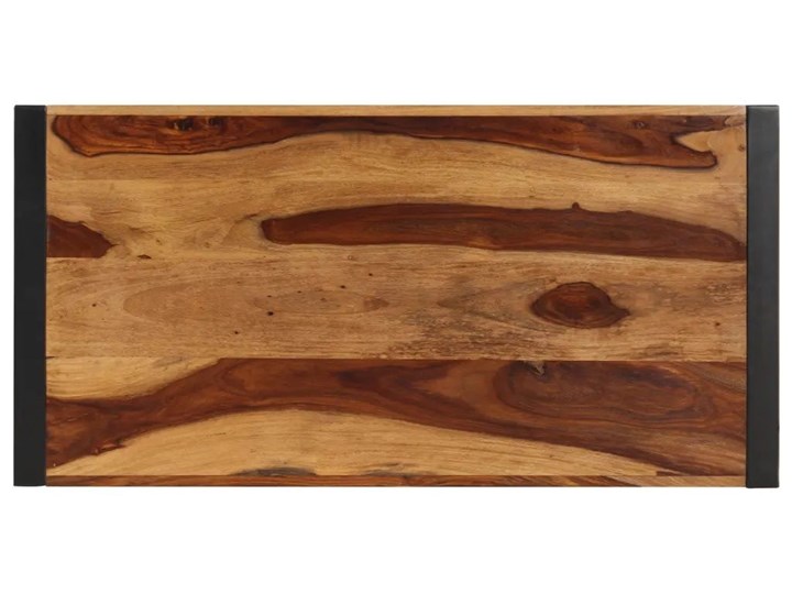 Brązowy stół z drewna sheesham 60x120 – Veriz 2X Kształt blatu Prostokątny Długość 60 cm Długość 120 cm  Wysokość 76 cm Drewno Szerokość 60 cm Styl Industrialny