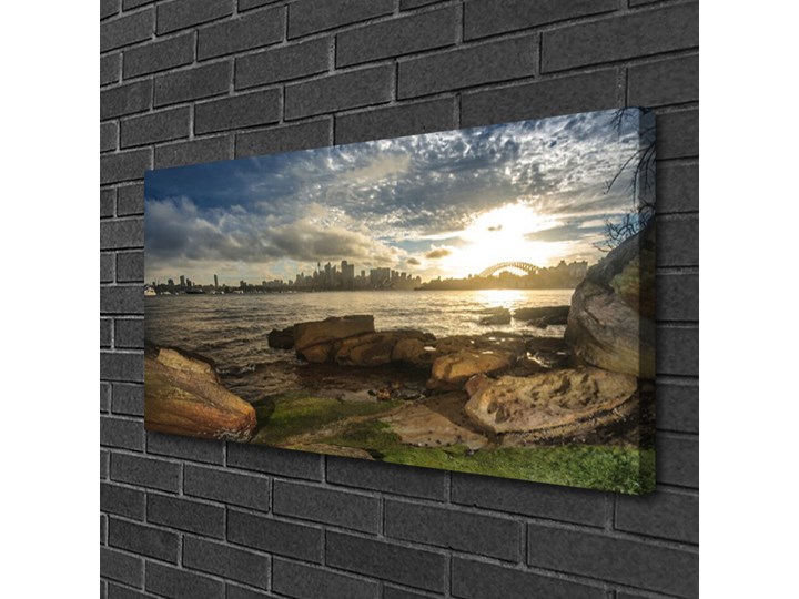 Obraz na Płótnie Morze Miasto Krajobraz Wymiary 70x140 cm Wymiary 50x100 cm