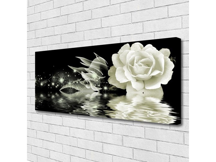 Obraz na Płótnie Róża Kwiat Roślina Kolor Czarny Wymiary 50x100 cm