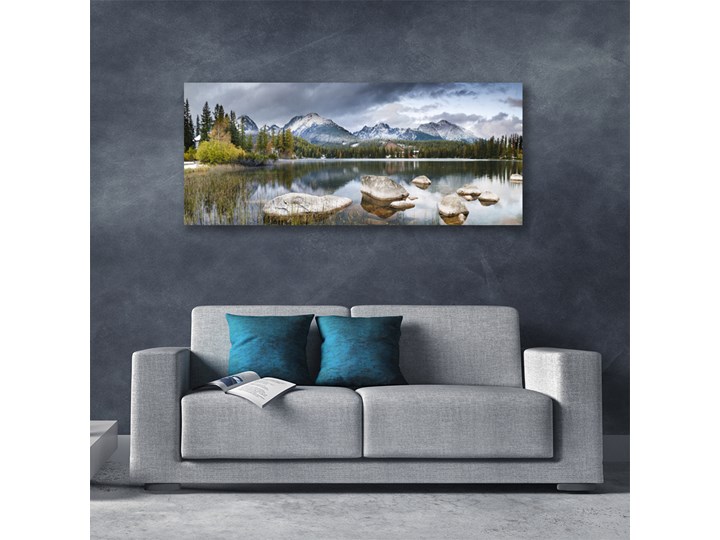 Obraz Canvas Jezioro Góry Las Krajobraz Wymiary 50x125 cm