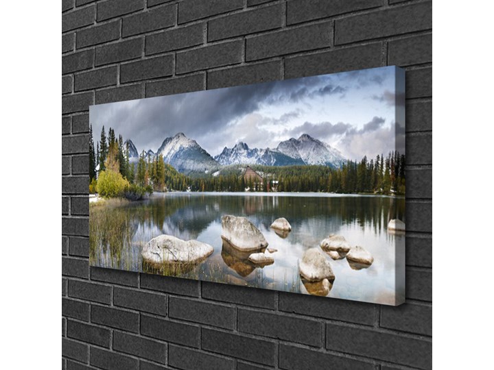 Obraz Canvas Jezioro Góry Las Krajobraz Wymiary 70x140 cm