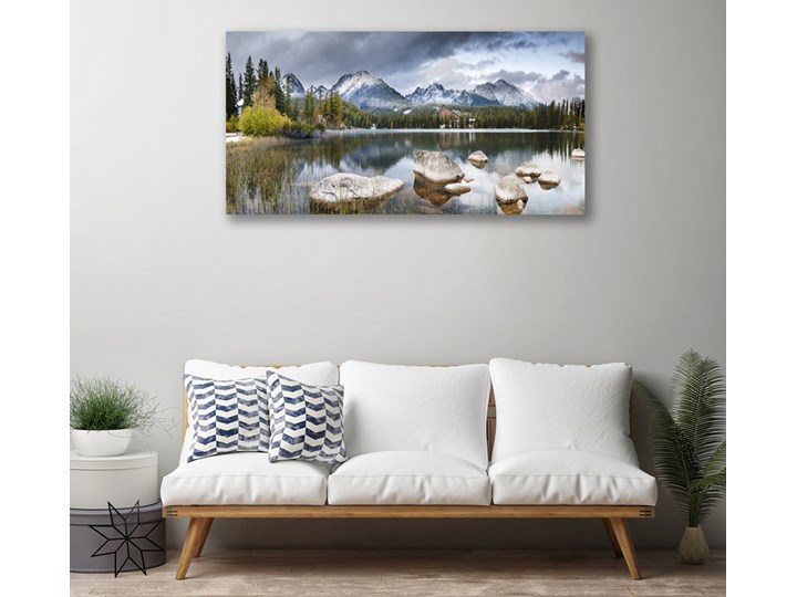 Obraz Canvas Jezioro Góry Las Krajobraz Wymiary 50x125 cm