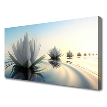 Obraz Canvas Lilie Wodne Kwiaty Staw