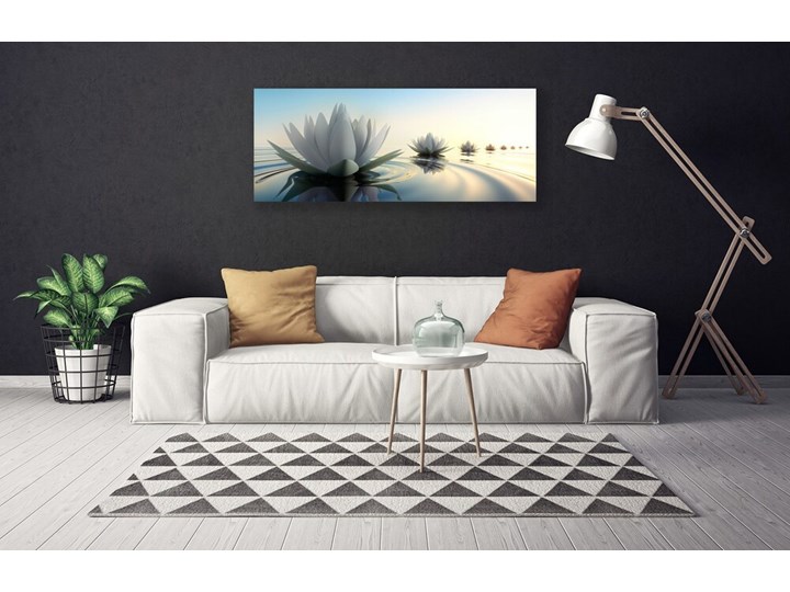 Obraz Canvas Lilie Wodne Kwiaty Staw Wymiary 70x140 cm Wymiary 50x100 cm