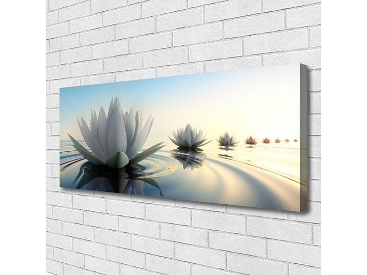 Obraz Canvas Lilie Wodne Kwiaty Staw Wymiary 60x120 cm Wymiary 50x125 cm