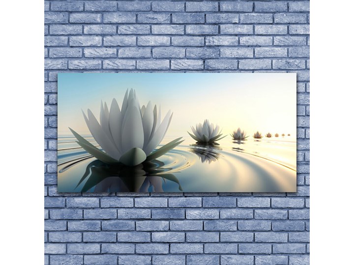 Obraz Canvas Lilie Wodne Kwiaty Staw Wymiary 50x100 cm