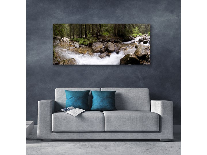 Obraz Canvas Las Rzeka Wodospady Wymiary 50x100 cm