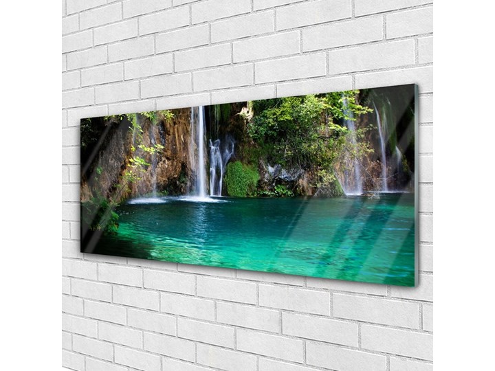 Obraz na Szkle Jezioro Wodospad Natura Wymiary 50x125 cm Wymiary 50x100 cm