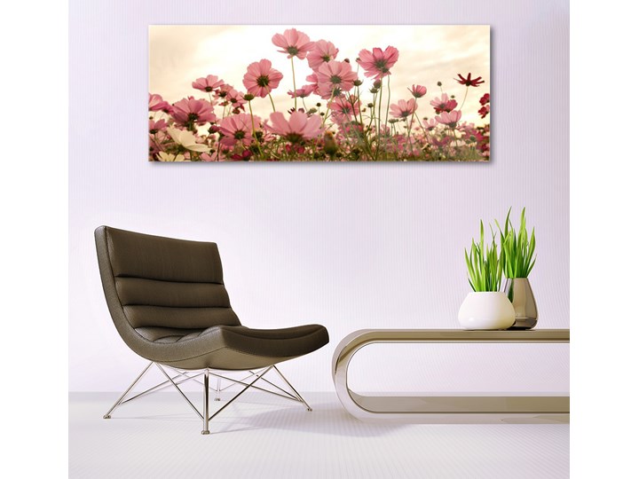 Obraz Szklany Kwiaty Polne Łąka Natura Wymiary 50x125 cm