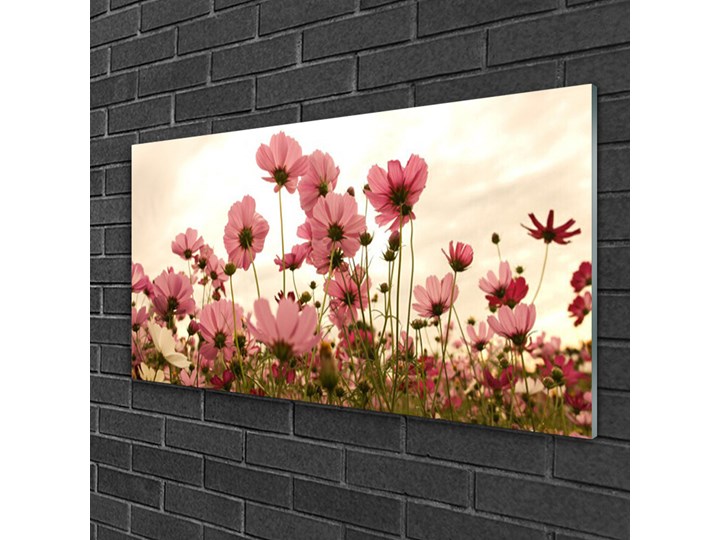 Obraz Szklany Kwiaty Polne Łąka Natura Wymiary 50x125 cm
