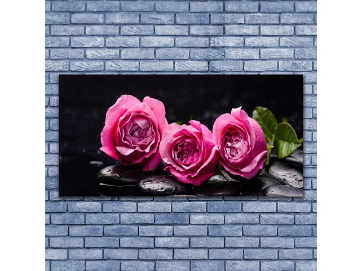 Obraz Akrylowy Róże Kamienie Zen Spa Natura Wymiary 50x100 cm Kategoria Obrazy