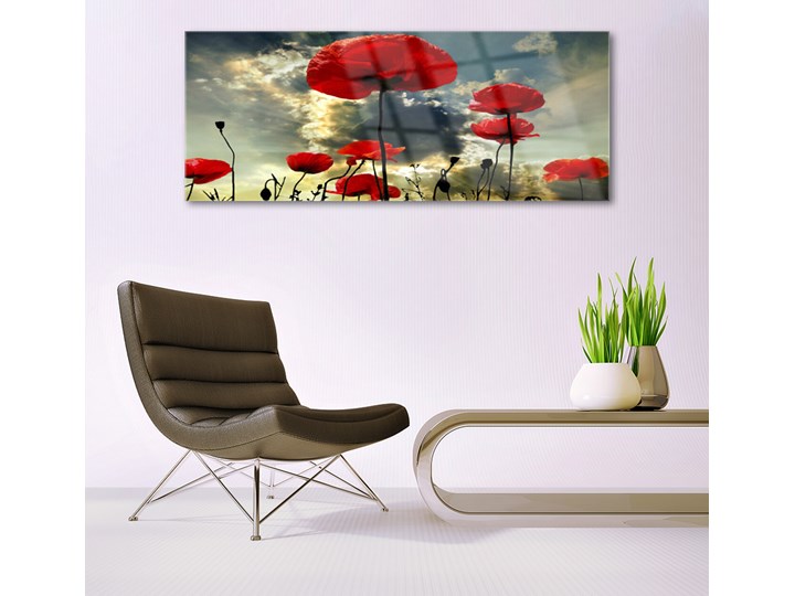 Obraz Akrylowy Maki Kwiaty Natura Roślina Wymiary 50x125 cm Wymiary 70x140 cm