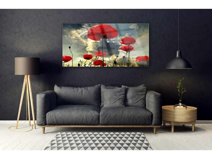Obraz Akrylowy Maki Kwiaty Natura Roślina Wymiary 50x100 cm