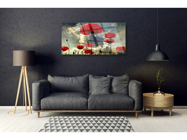 Obraz Akrylowy Maki Kwiaty Natura Roślina Wykonanie Wydruk cyfrowy Wymiary 50x125 cm