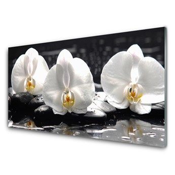 Panel Szklany Kwiat Biała Orchidea