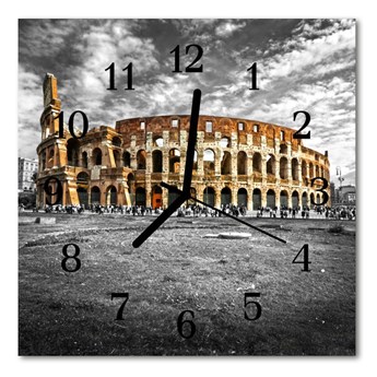 Zegar szklany kwadratowy Koloseum