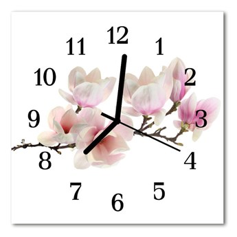 Zegar szklany kwadratowy Magnolia