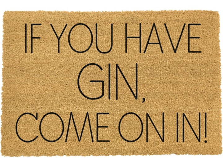 Wycieraczka Artsy Doormats If You Have Gin, 40x60 cm Włókno kokosowe Kolor Brązowy