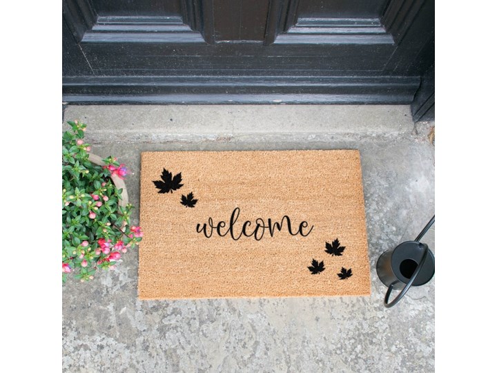 Wycieraczka z naturalnego włókna kokosowego Artsy Doormats Welcome Autumn, 40x60 cm Kategoria Wycieraczki Włókno kokosowe Kolor Beżowy